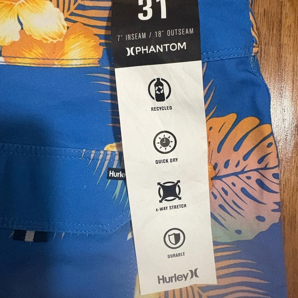 Hurley Men's Blue Board Shorts - Picture 2 of 4